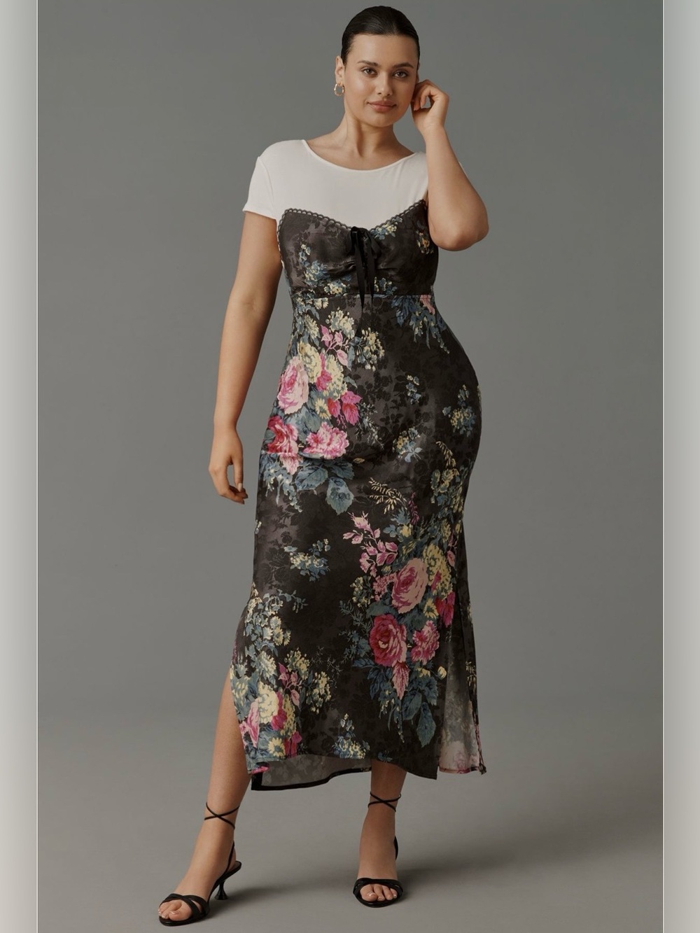By Anthropologie twofer midi slip dress